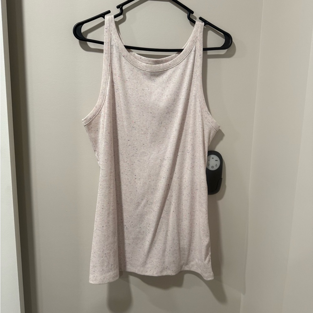 LOFT Light Pink Tank Top Neon Spots